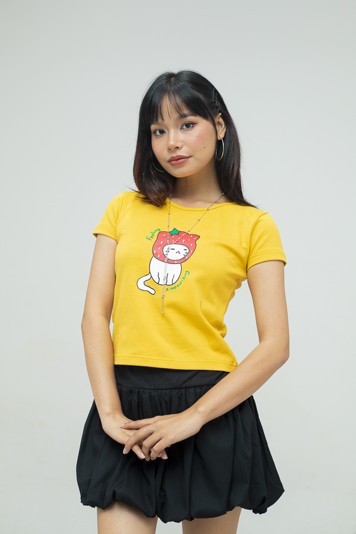 Meow-zing Yellow Top